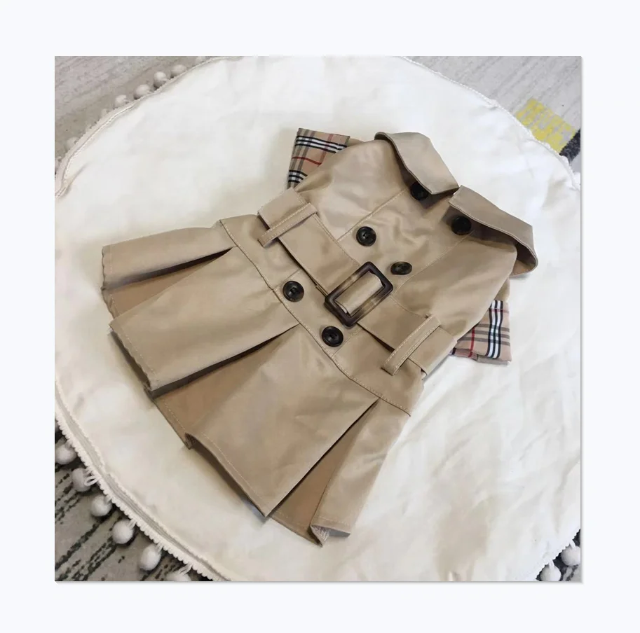 

Classic Color Matching Plaid Pet Windbreaker Luxury Brand Designer Dog Clothes