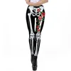 Custom Design 3D Print Lady Spandex Cosplay Sexy Skeleton Leggings Costumes Women