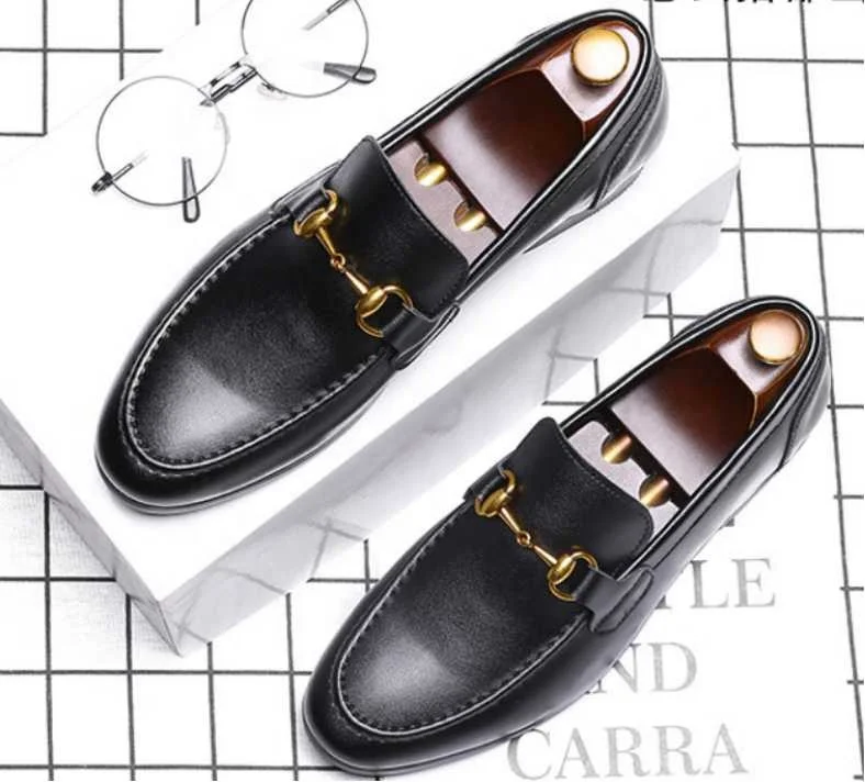 

2020 newest hot sale horse-bit british casual shoes men loafers slip on flat driving moccasin shoes