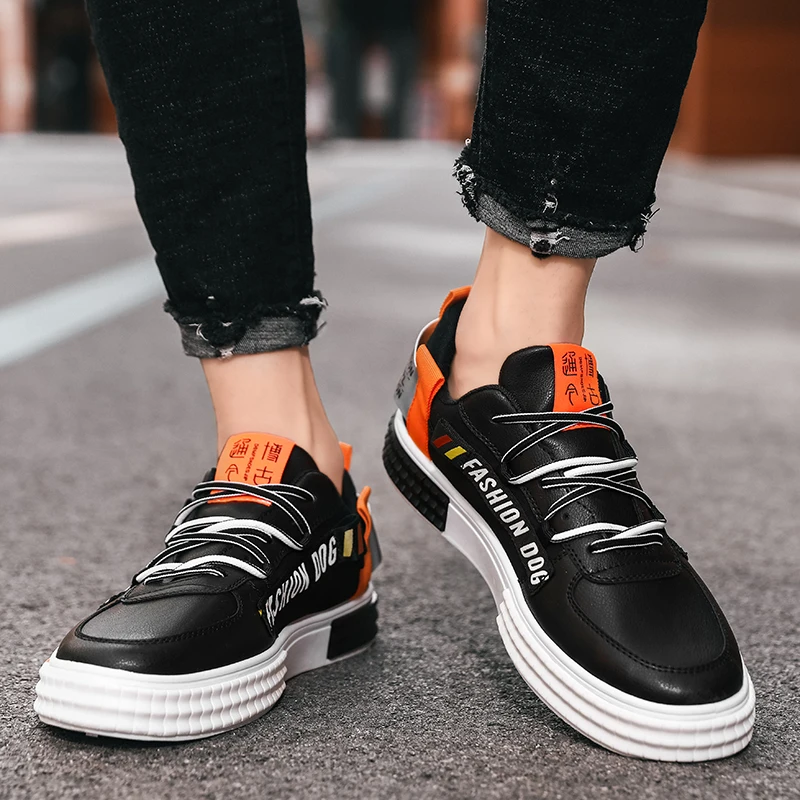 

Men's lightweight and comfortable skate shoes canvas shoes non-slip sweat-absorbent men's sneakers lace-up shoes