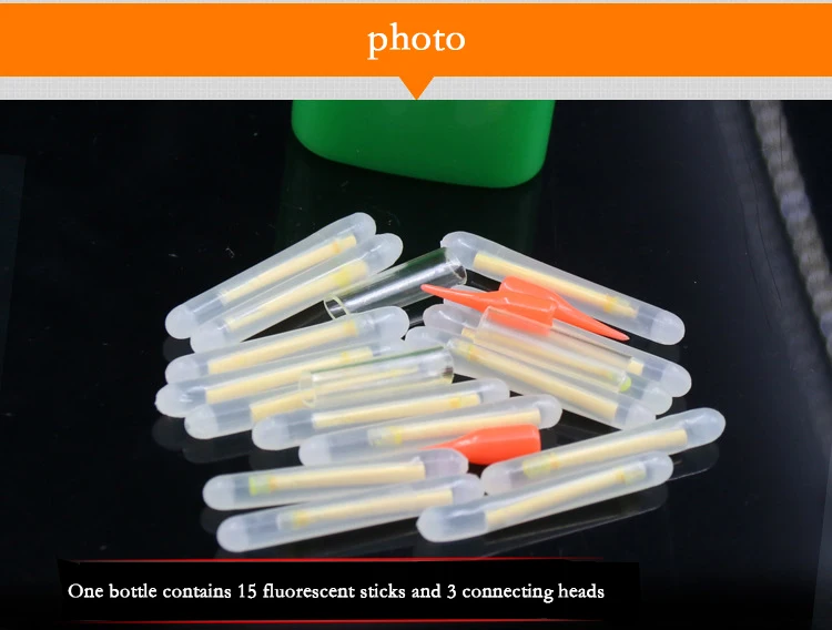 Bouée de pêche wpe, bâton lumineux fluorescent, 15