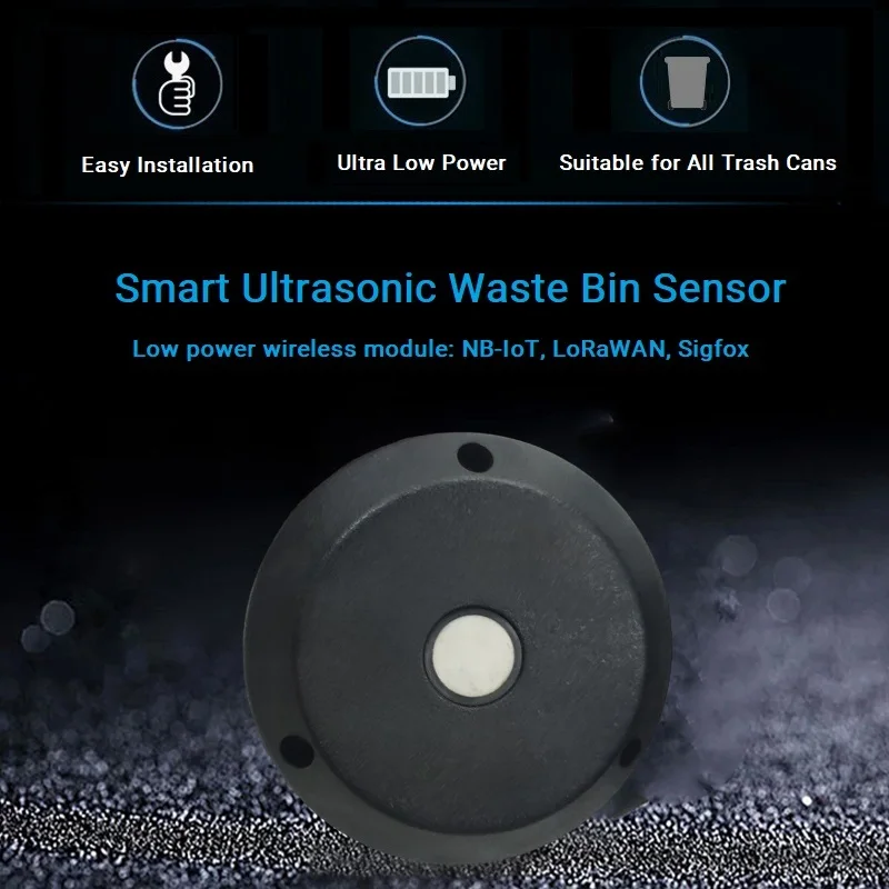 
DF702 wireless ultrasonic Waste bin fill-level sensor 2 meters with GPRS 4G NB-IoT Lorawan module 