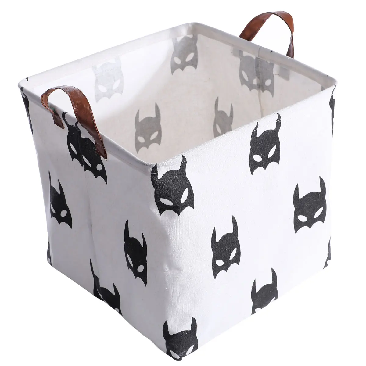 

1MI SLB-1-3 Bat Pattern Canvas with PE Cover Material Storage Baskets High Quality Waterproof Square Laundry Basket for Toy