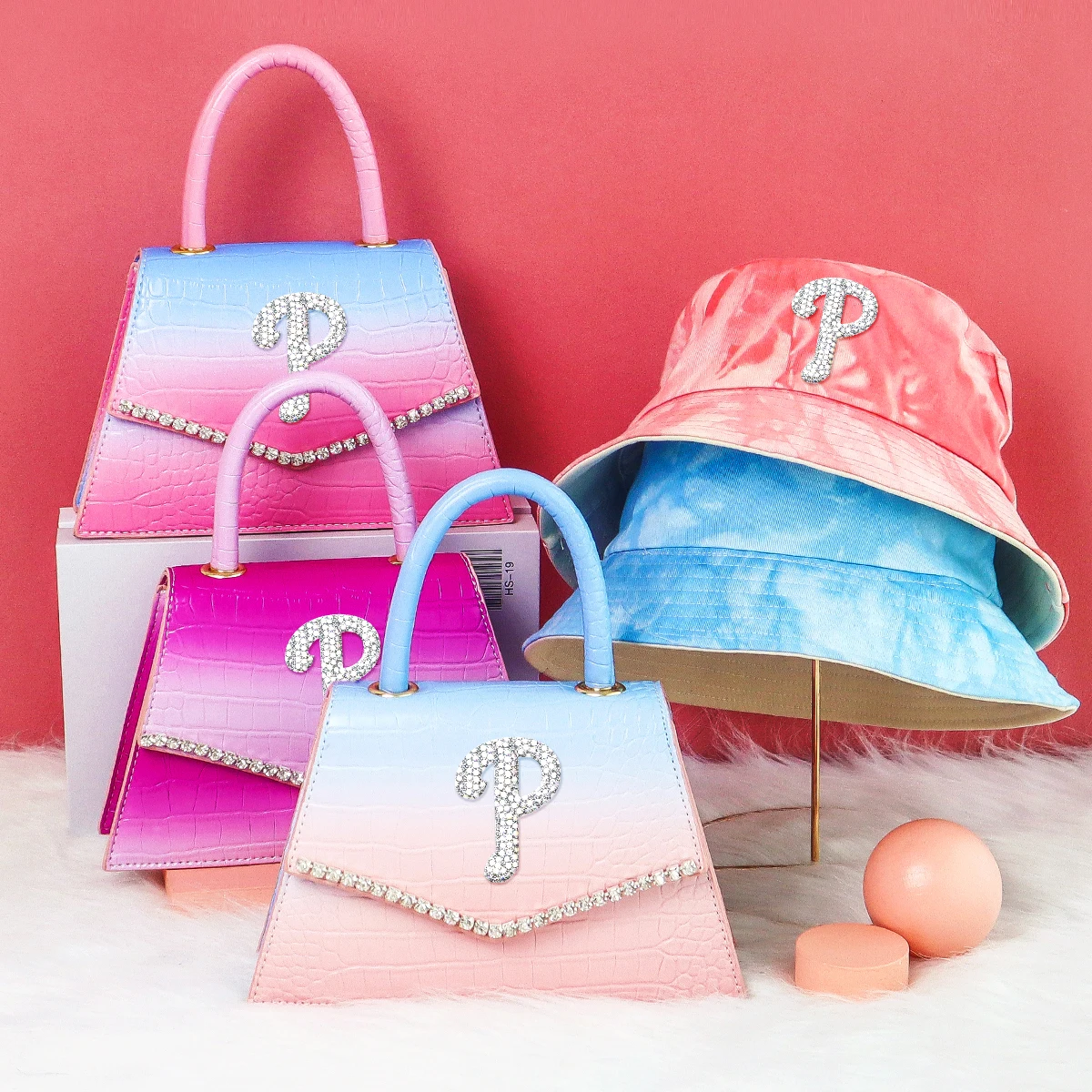 

Fashion small square bag women handbags ladies leather wallet sequin baseball hat purses sets, 8 colors