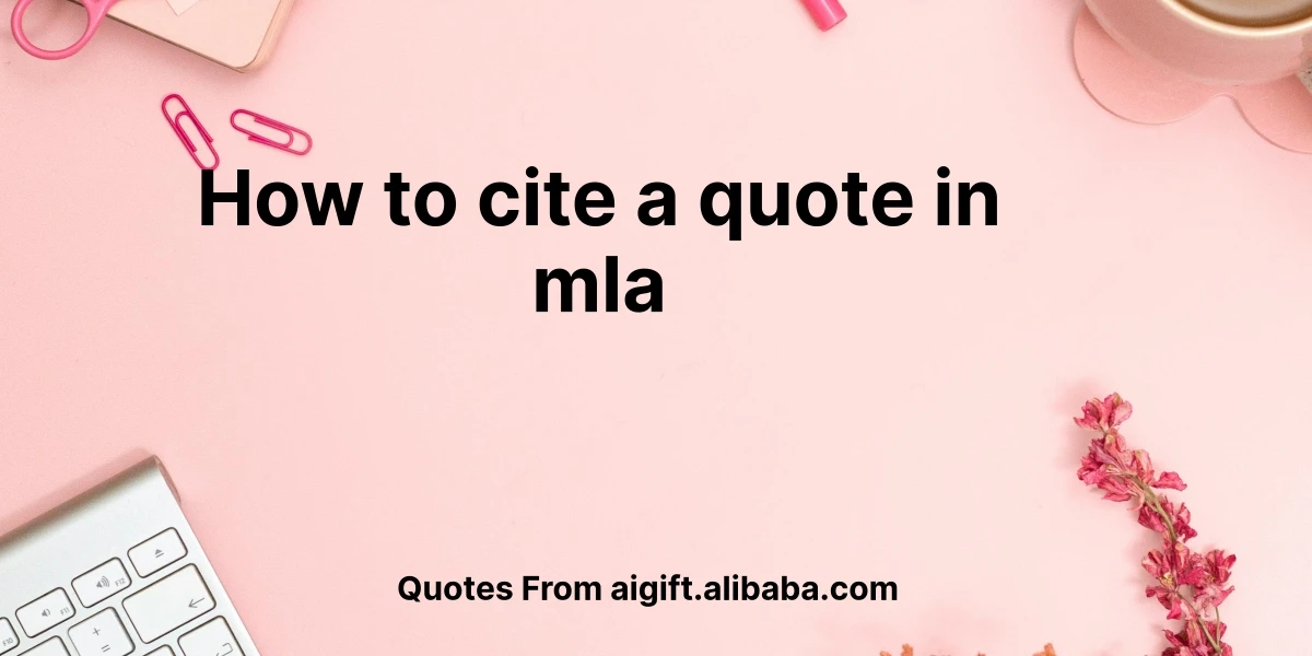 how to cite a quote in mla