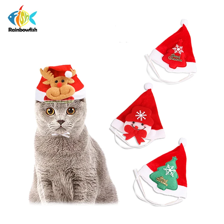 

pet headwear cat santa hat Christmas pet soft hats pet costumes decorations