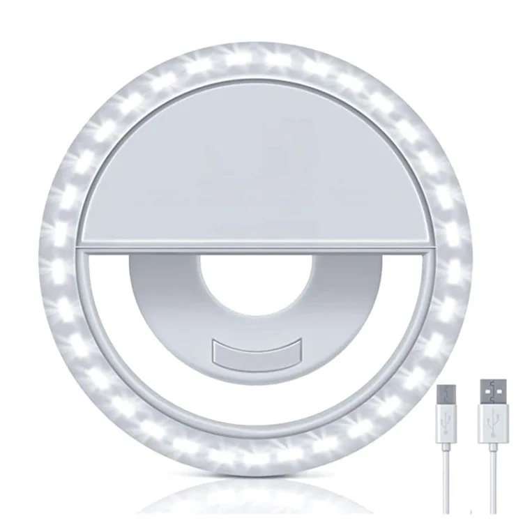 

Hot Led Ring Selfie Light ABS Material Fast Delivery Beauty Camera Tool, White,black,blue,pink