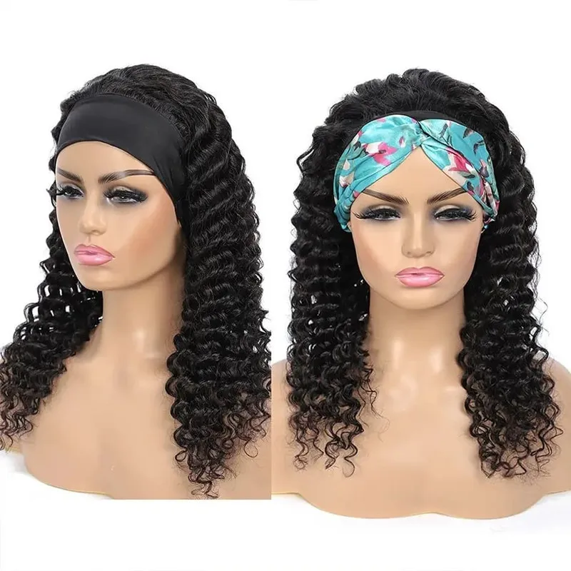 

SPICYHAIR Human Hair Headband Wig,Wholesale Curly Bundles with Headband Half Wigs,Cheap Kinky Curly Headband Wig for Black Women