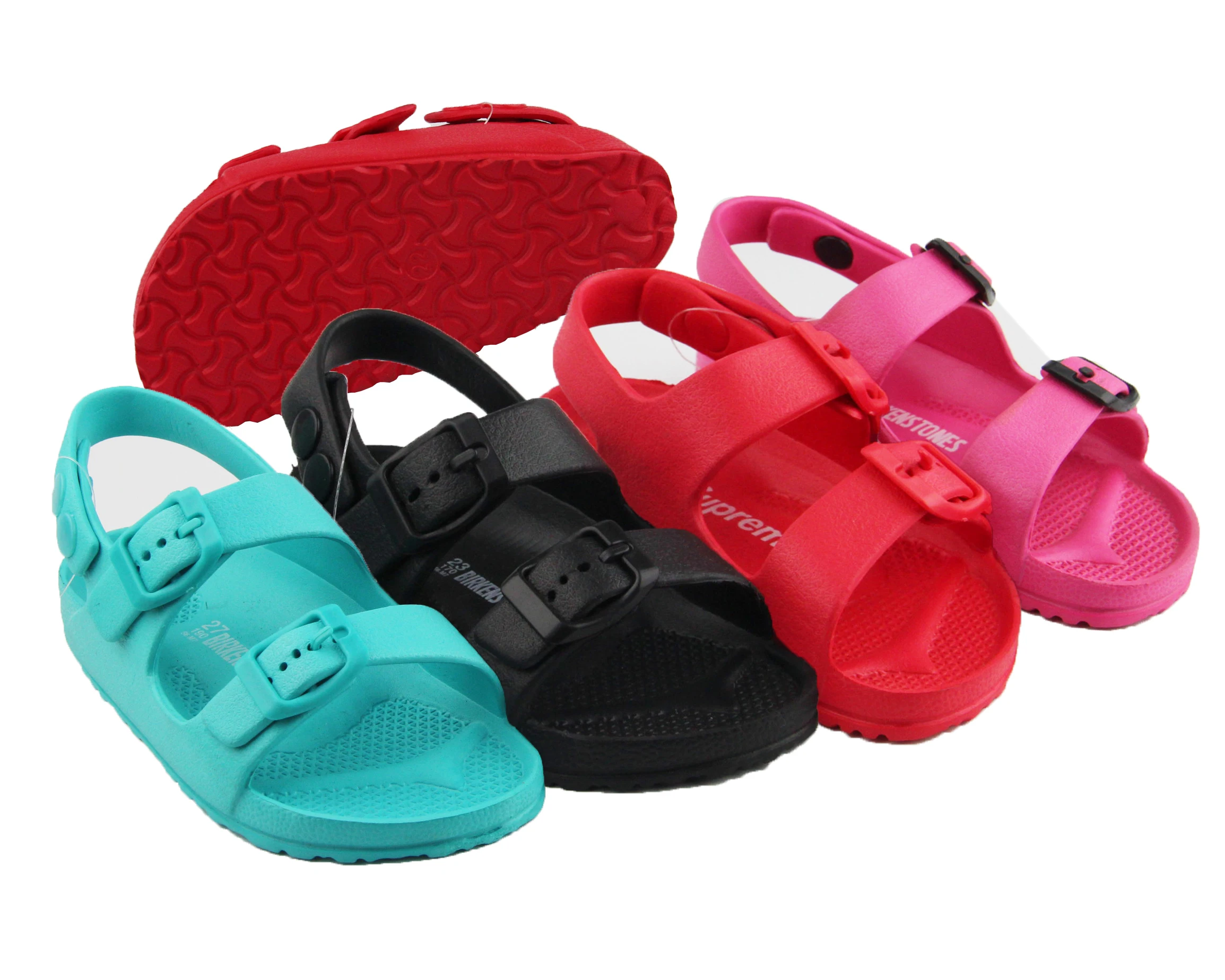 

Summer children EVA sandals printed with cartoon design cute outdoor shoes buckle slipper
