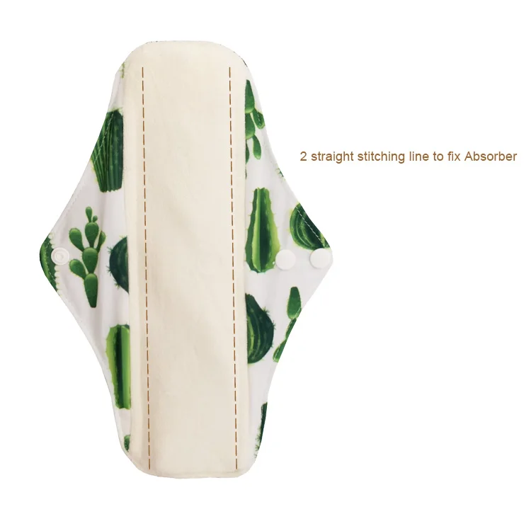 

New Design Cloth Menstrual Bamboo Sanitary Woman Reusable Pads, More than 6 prints in stock