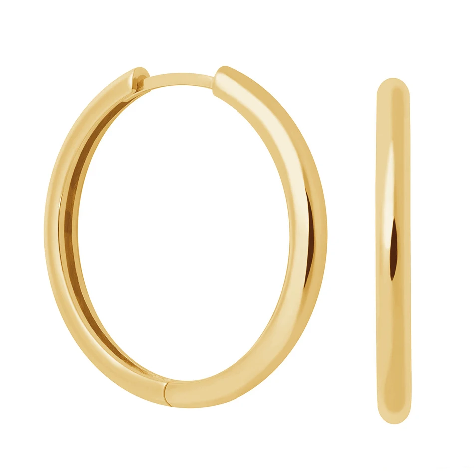 

wholesale daily wear women jewelry online 925 sterling silver 18k gold plated thin hoop earrings