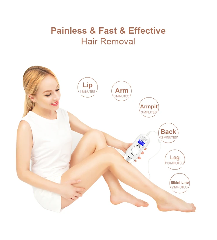 
Home Beauty Epilator 400,000 Flashes Wirh Touch Lcd Screen Portable Ipl Laser Hair Removal Machine 