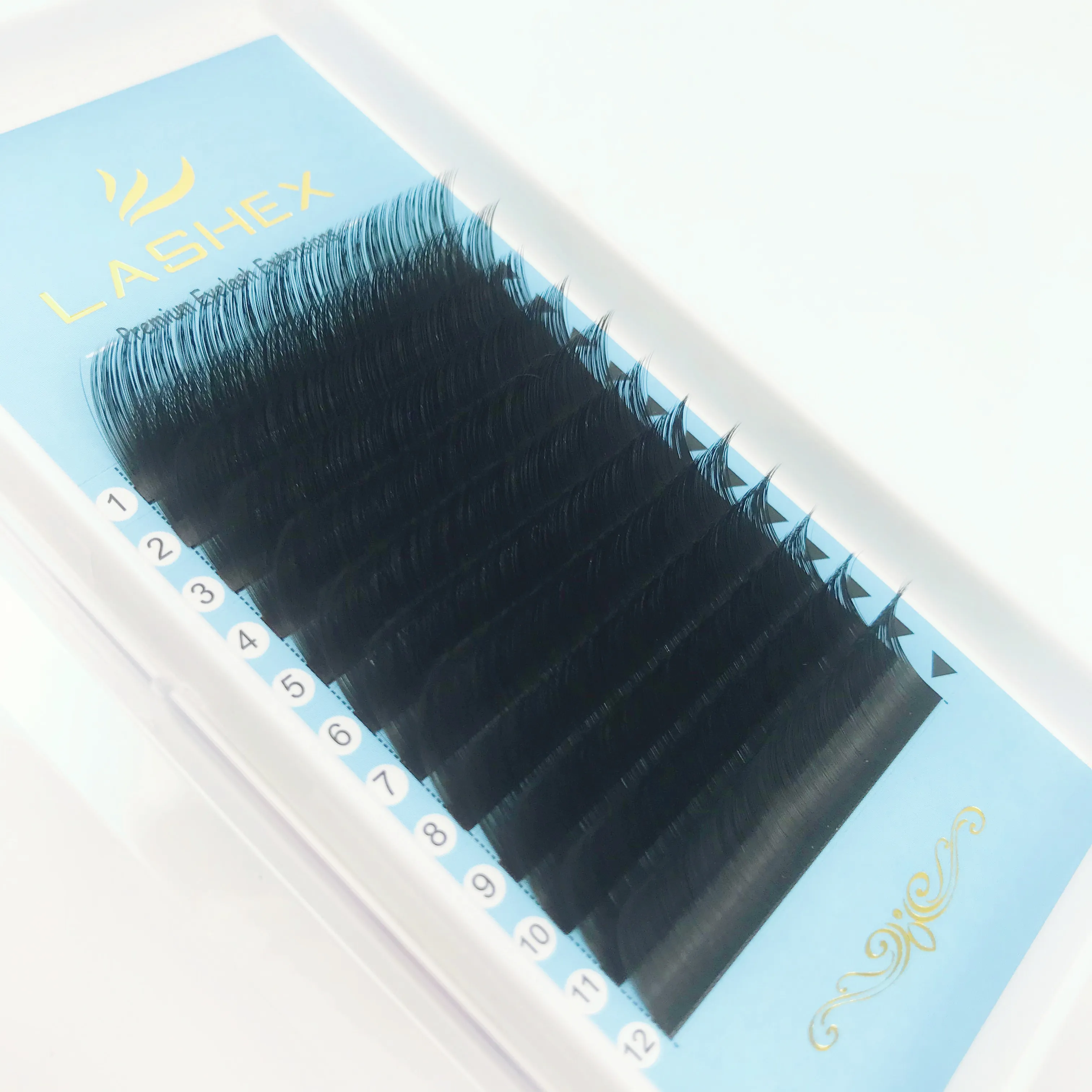 

Private label Easy Fan Silk Mega Volume 0.03 0.05 0.07 One Second Rapid Blooming Eyelash Extension, Natural black or customization