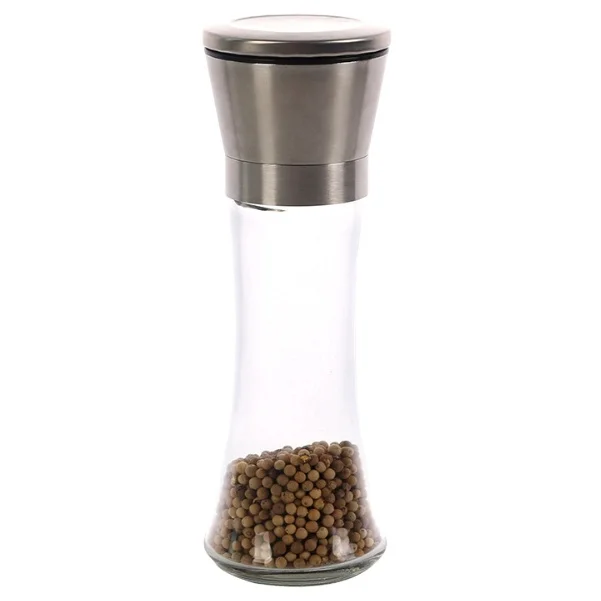 

Factory Produced Wholesale Herb Weed Spices Manual Mini Salt Grinder with glass Bottles salt and pepper mill ceramic grinder, Customized