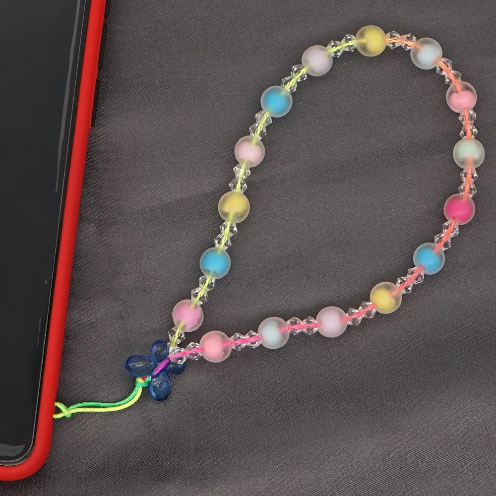 

In stock high quality handmade simple design crystal beads cell phone holder, Multicolor