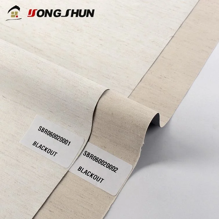 

New product linen polyester roller blind fabric window shades curtain fabric supplier, Piece dye