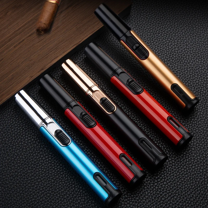 

DEBANG Butane Lighters Pen Torch Single Jet Adjustable Butane Refillable for Candle Grill BBQ Camping Welding, As picture