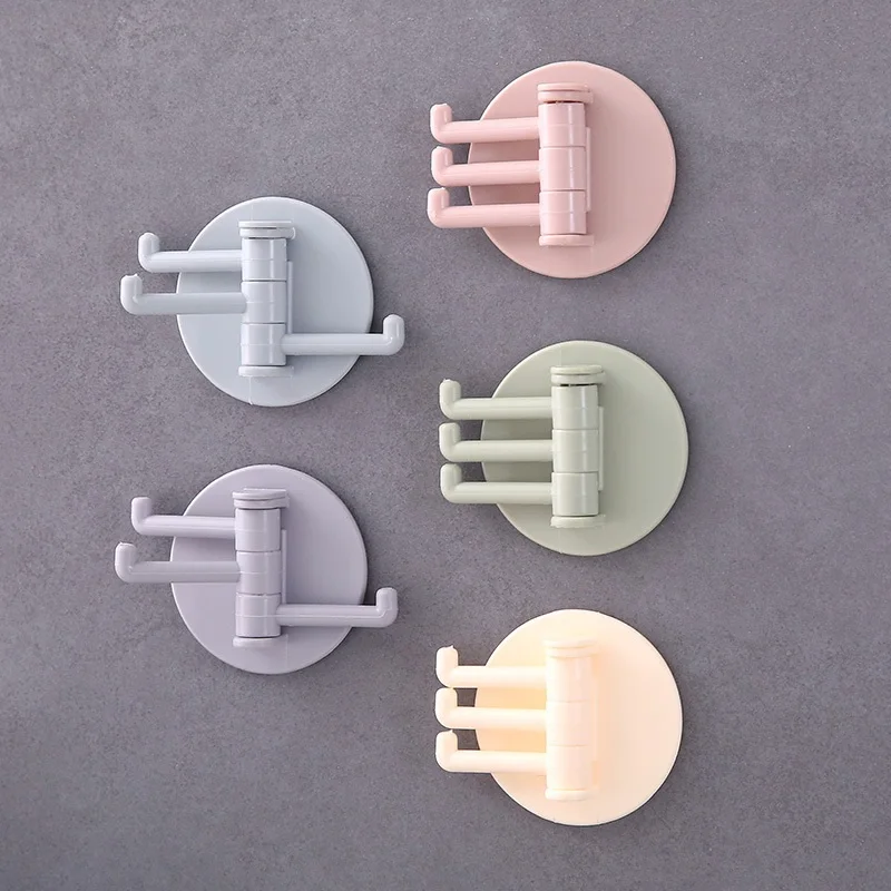 

Hot selling design household supplies plastic wall mounted adhesivecheap hanging hook, 4 colors