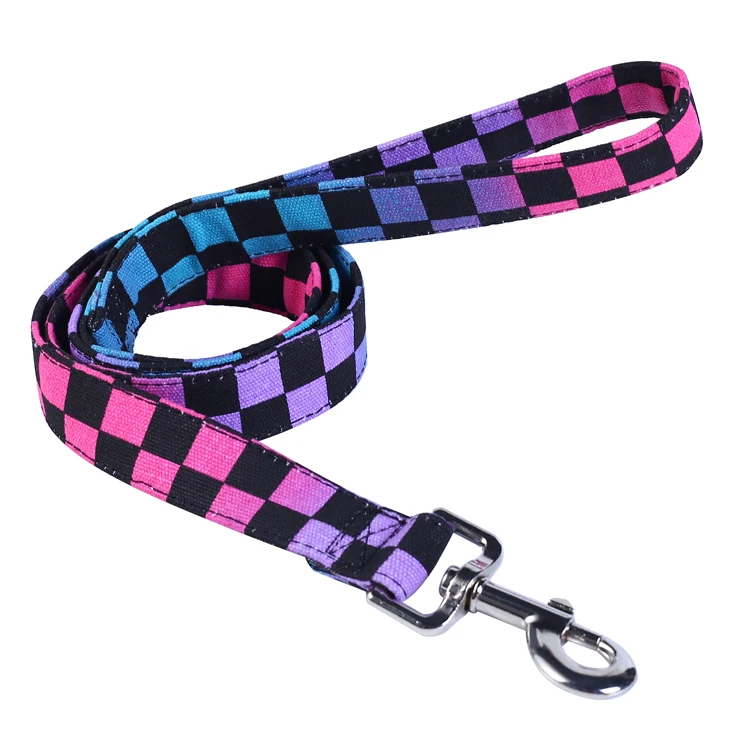 

Low price Strong Durable Sublimation Coloured Printed Canvas Dog Leash, All colors can be customed