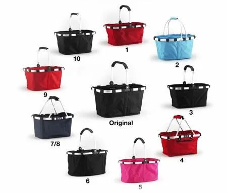 
aluminium foldable shopping basket Small folding canvas shopping basket for sale shopping hand basket 