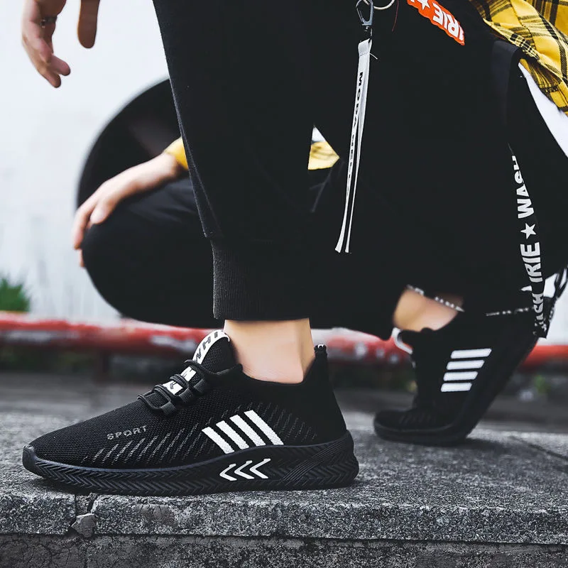 

Mesh Shoe Sneakers Lightweight Breathable Male Black Flats Loafers Sneakers Men Walking Shoes Casual Men's Sneaker, Optional (as below)