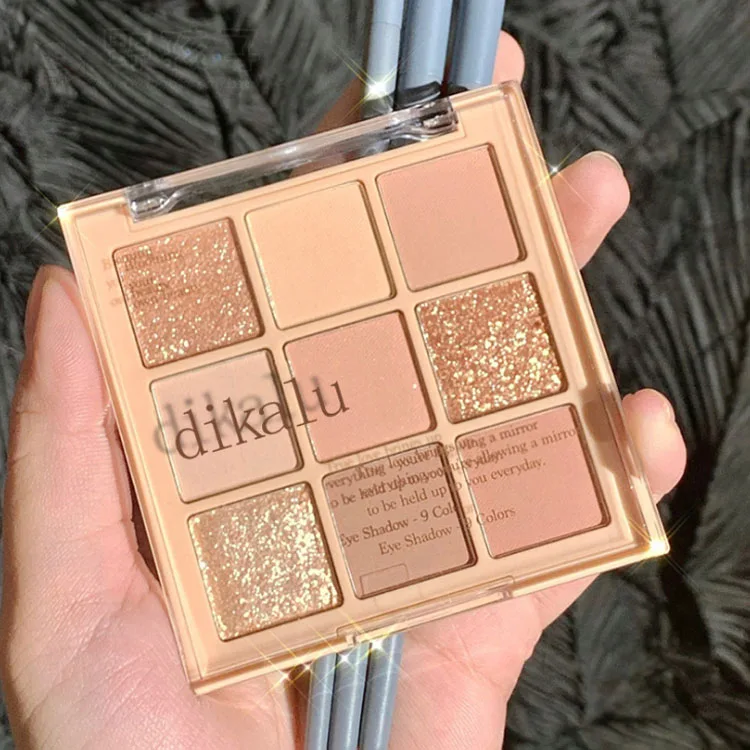 

DIKALU New Arrival Good Pigment Waterproof Glitter Eye Makeup Palette 3 color Number Eyeshadow Palette