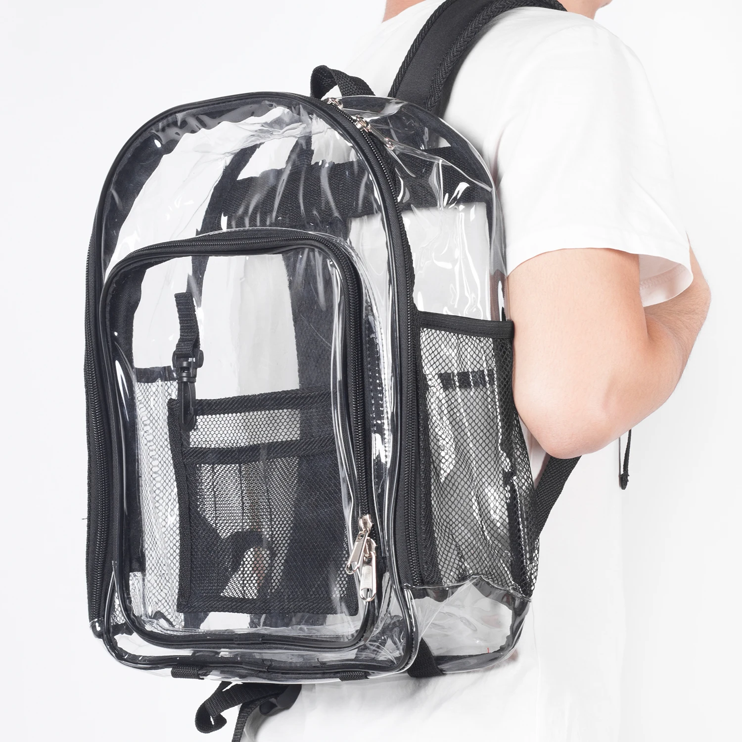 

Amazon Hot Sell Daily See Through Clear PVC Backpack Transparent School Bag For Campus, Transparent backpack