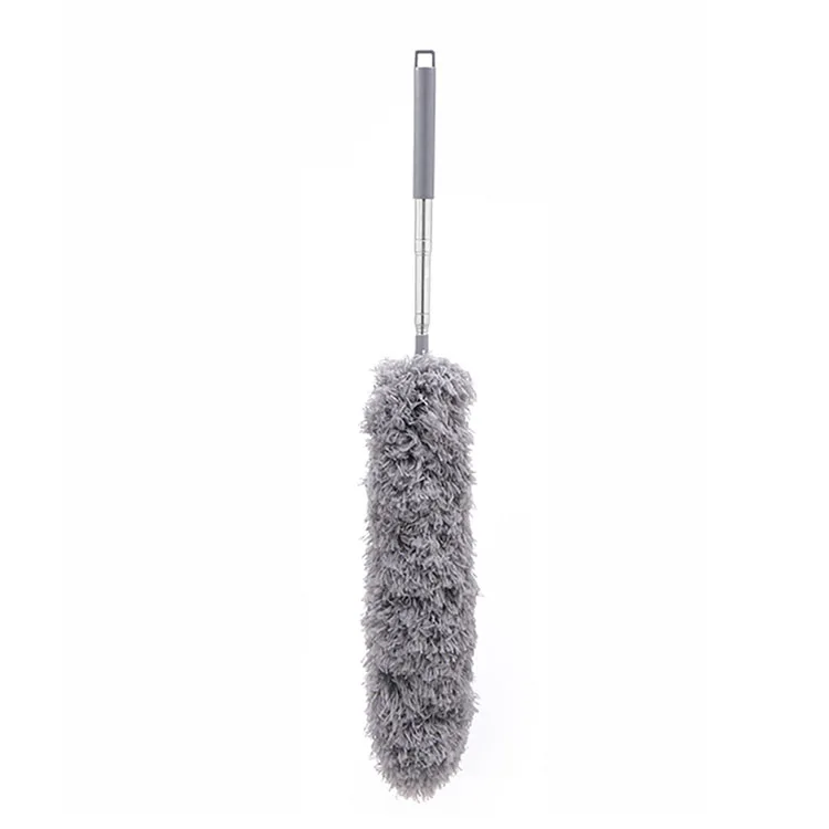 

Extendable Feather Duster Stainless Steel Extension Pole Extra Long Dust Removal Telescopic Microfiber Duster, Grey