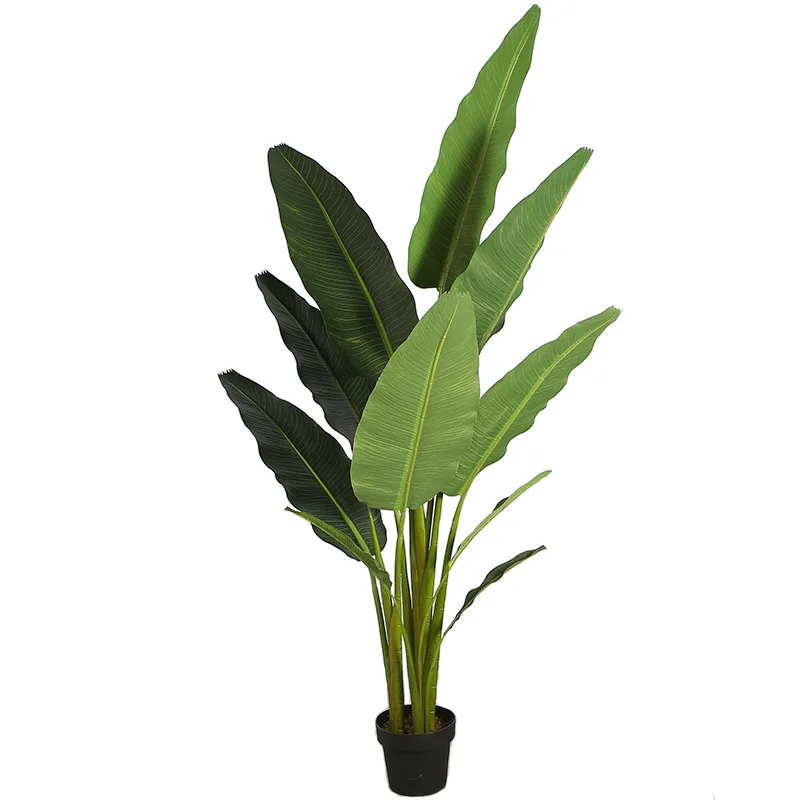 

Real Touch Plastic Travaler Banana Tree Artificial Skybird Tree for Indoor Decor, Green