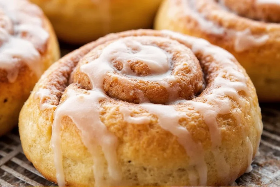 Step-by-step visual guide showing how to prepare cinnamon rolls for air frying with proper spacing in the basket