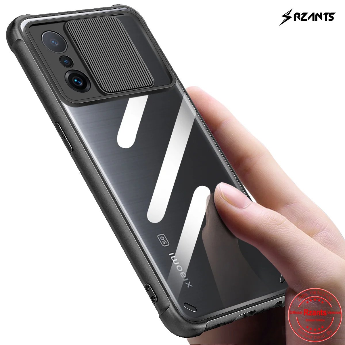 

Rzants For Xiaomi MI 11T Pro Phone Case Hard [Color lens] Hybrid Shockproof Slim Crystal Clear Cover Double Casing