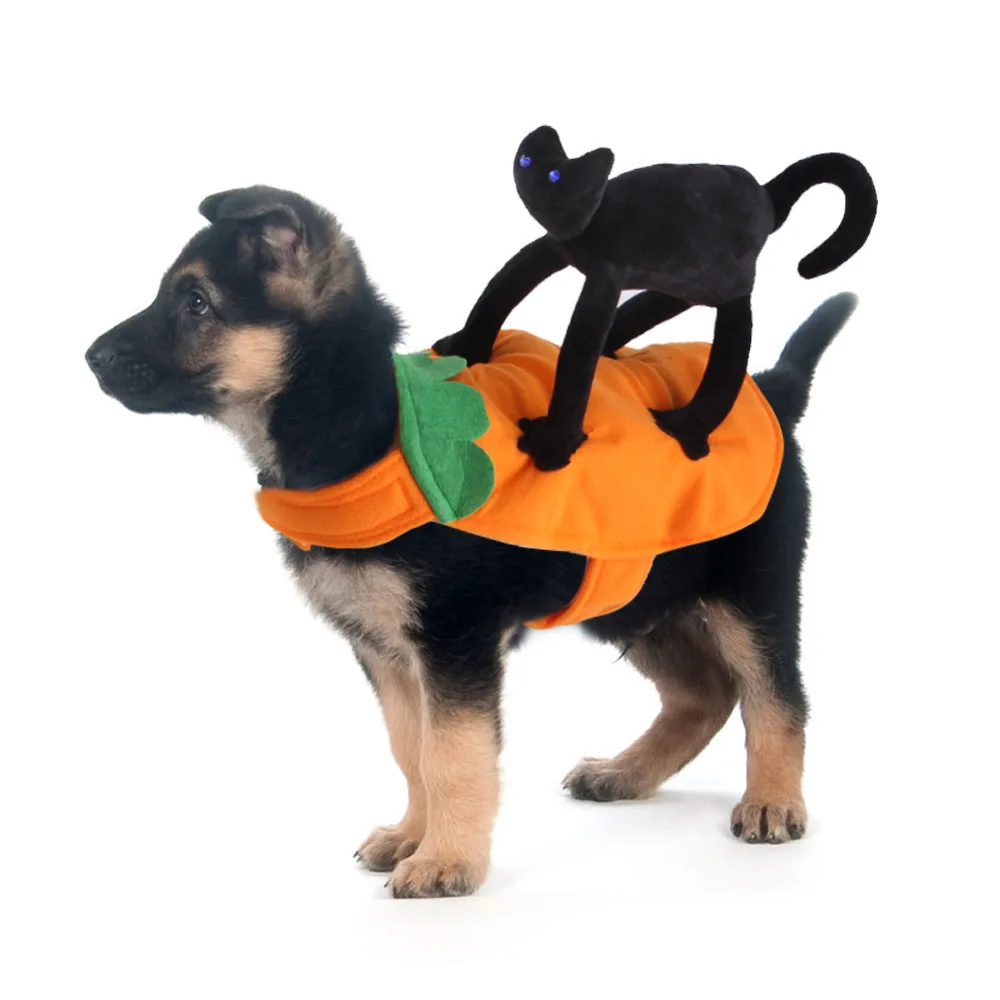 

Dropshipping Halloween Black Cat Costumes Dog Clothes Cat Winter Coat Pet Clothing