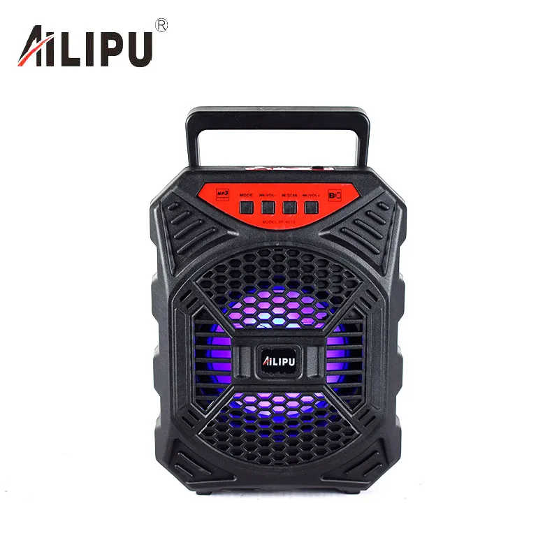 

2021 promotional 4 inch good sound plastic portable mini wireless speaker for outdoor, Black