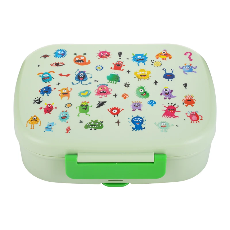 

Custom logo BPA Free kids lunch Box 4 Compartments Reusable Plastic Kids insulated cute travel food jar