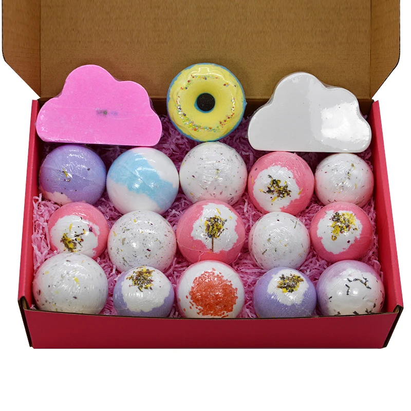 

Wholesale natural yoni detox bath bombs organic herbal rainbow salt ball OEM packaging rose essential oil