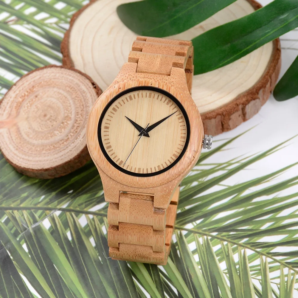 

luxury men wrist quartz waterproof Personalized Wood Watch Reloj, Nature wood color