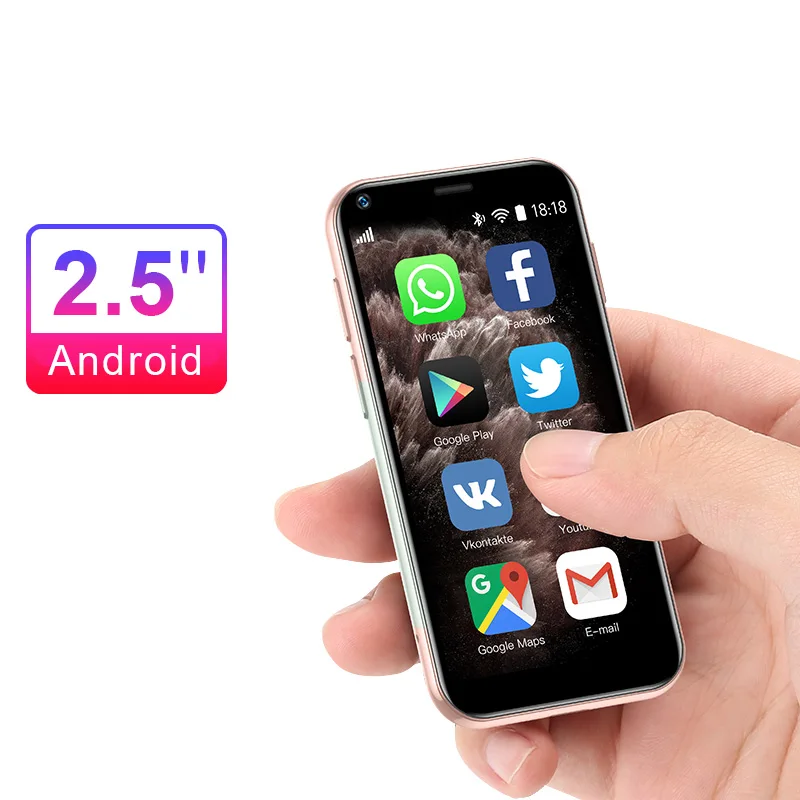 

Small Size Rugged Style Mobilephone SOYES XS11 2.5Inch Screen MT6580 8GB 3G Mini Android Smartphone with Face Unlock Play Store