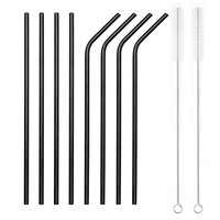 

reusable stainless steel eco friendly Matte metal iron straw