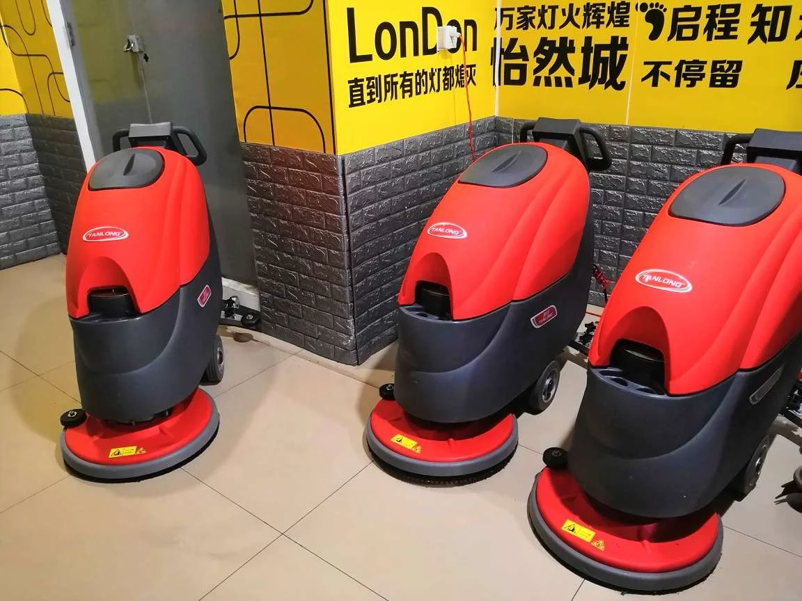 T3 Hand Push Walk Behind Battery Powered Floor Scrubber Dryer With