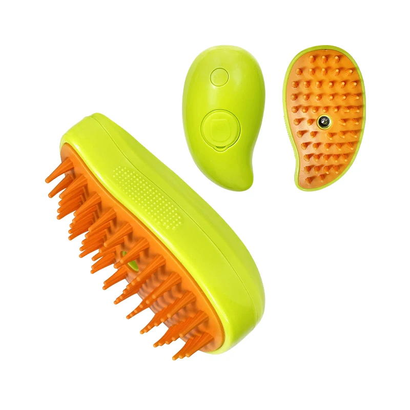 

2024 custom 3 in1 new product electric cat grooming slicker brushes spray massage steamy pet cat self cleansing comb brush