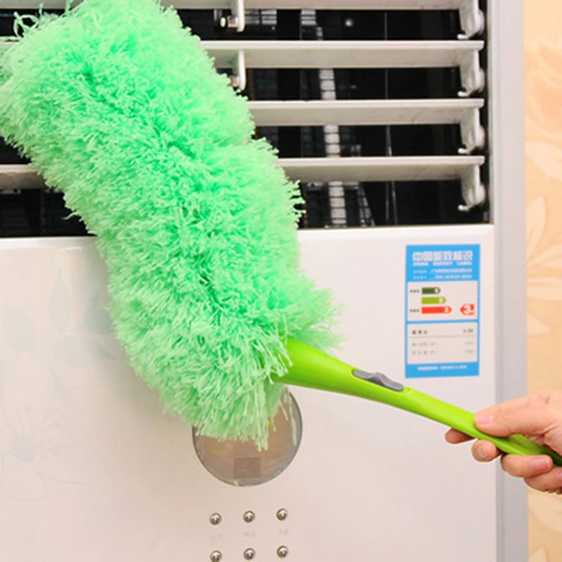 

Home Duster Soft Microfiber Cleaning Duster Dust Cleaner Handle Feather Static Anti Household Cleaning Tools, As photo