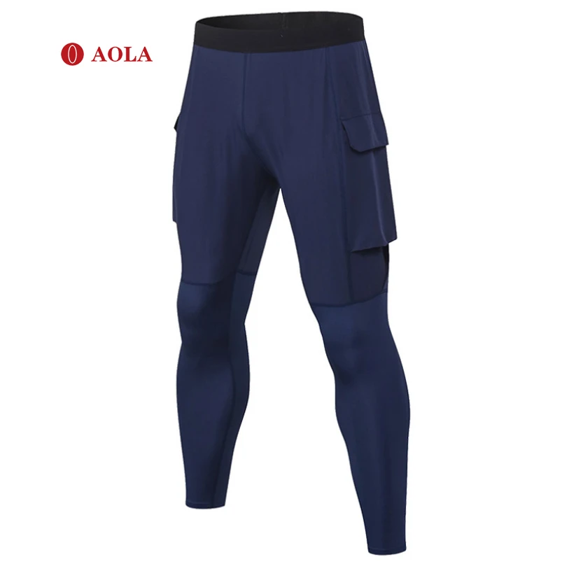 

aola Tracksuit Man Track 80 Polyester 20 Spandex Mens Cropped High Running Short Sport Jogging Pants With Pocket, Black/blue/pink