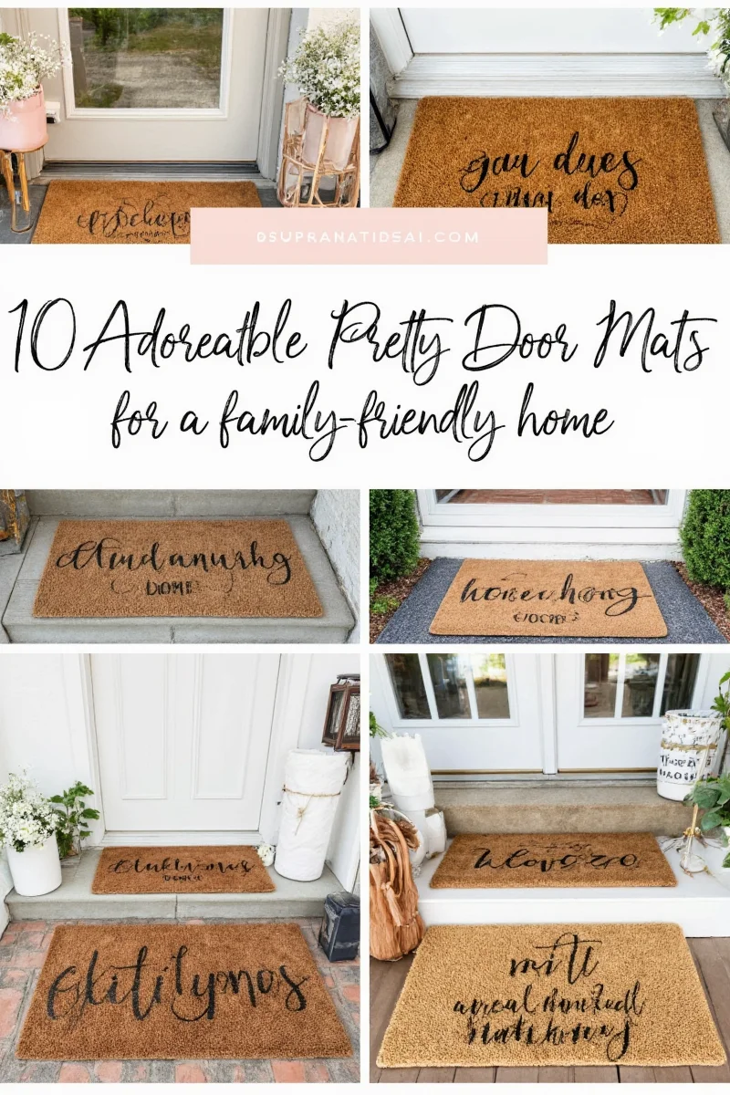 Modern bamboo slat doormat