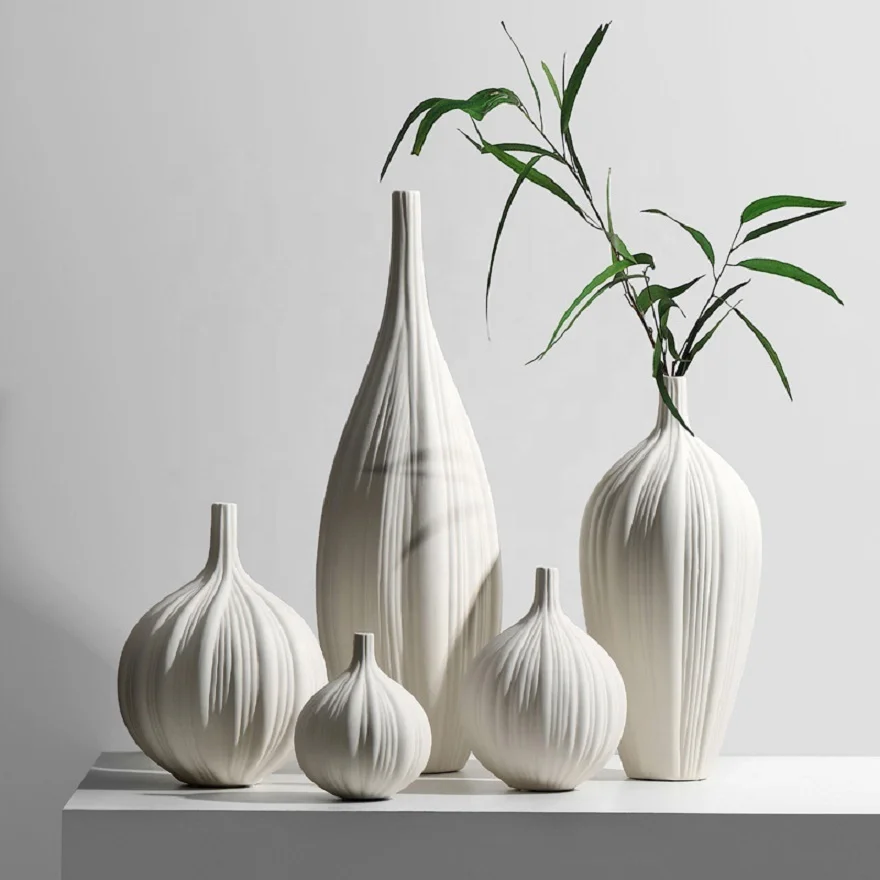 Hot Selling Creative Simple and Elegant Ceramic Vase Decoration Flower Arrangement Chinese Living Room Dining Table Ceramic Vase