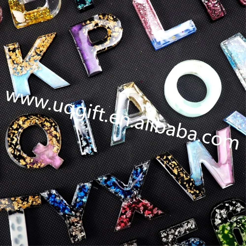 
Custom Monogram Resin Keychain Alphabet A-Z,Initial Colorful Sequined Enamel Resin Acrylic 26 Letters Tassel Car Key ring 