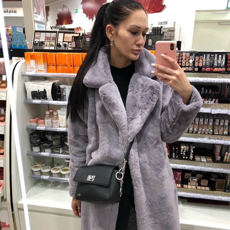 

2020 Winter Coat Fashion Long Fur Coat Winter Women Faux Fur Coat