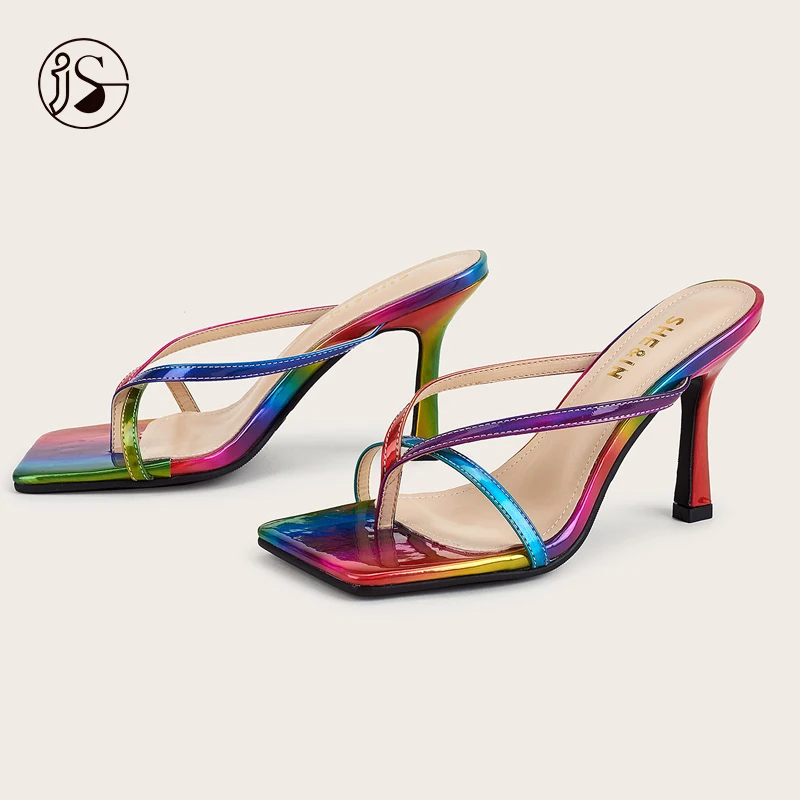 

Stiletto high heels fashion slippers color flip flops shoes women slippers, Picture