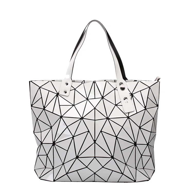 

Women's bag 2021 New Korean style rho m bi c handbag folding large capacity fashion geometric shoulder bag in stock hand bags