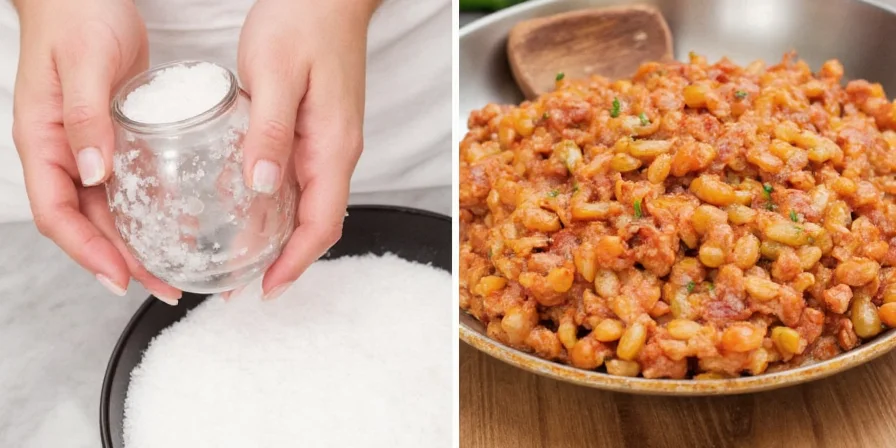 Potato removed from soup after absorbing salt