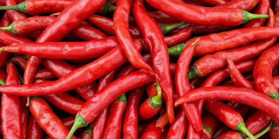 Old dried chilies showing signs of discoloration and brittleness
